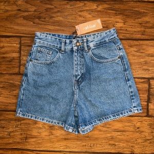 NWT Nasty Gal Light Blue Denim Shorts Size 2